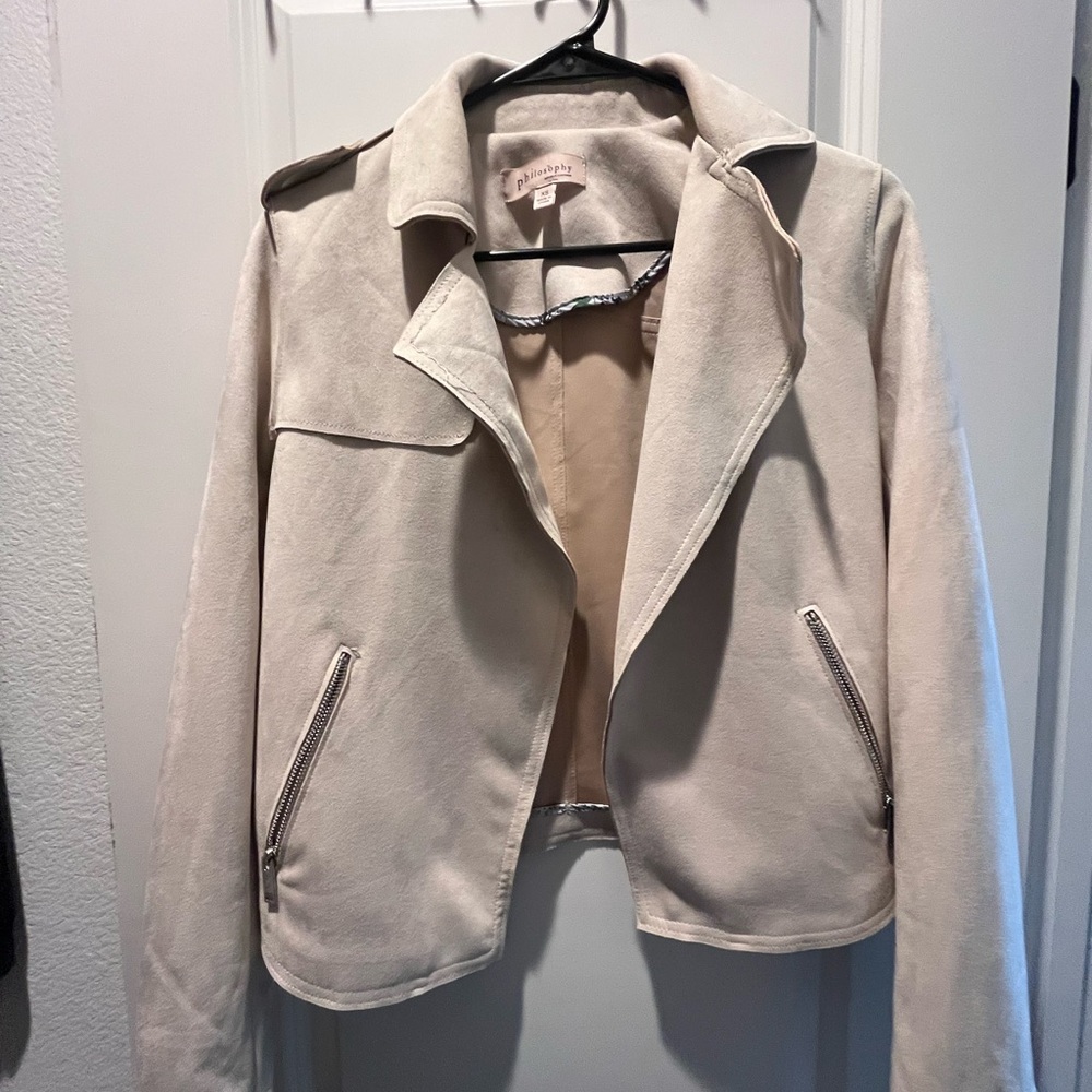 Philosophy Light Beige Leather Jacket